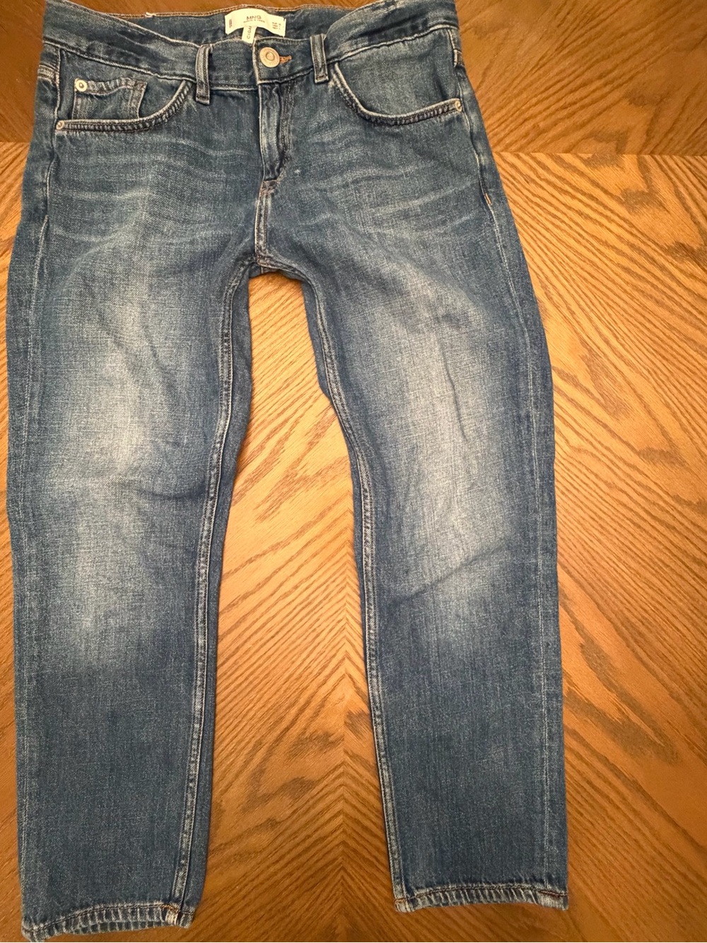 Women’s MNG Denim Medium Wash Slim Straight Jeans Size 4